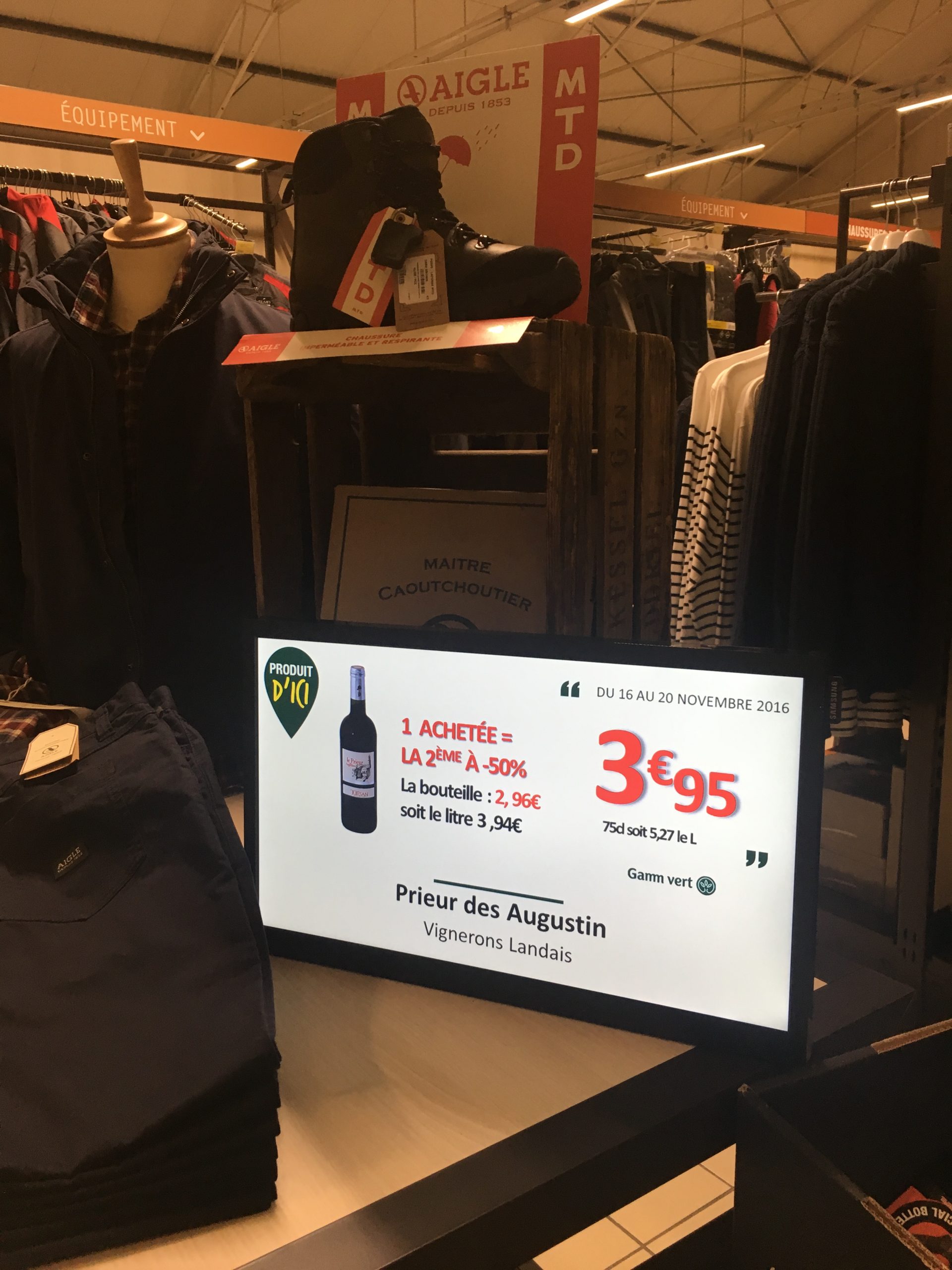 Ecran info GAMMVERT Mont de Marsan (40)